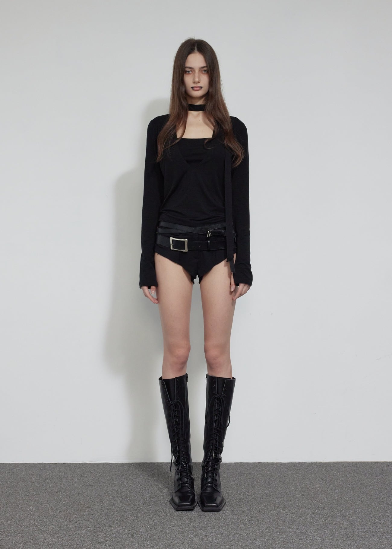 BOHEMSEO ボヘミアンソウル 長袖 tシャツ ロンt ベージュ 韓国 BOHEMIAN SEOUL】BOHEMSEO PALE PRINETED LONG SLEEVE Tシャツ