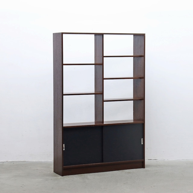 レトロ ラワン 無垢材 本棚 オープン シェルフ 飾り棚 食器棚 ラック ヴィンテージ PCT10076