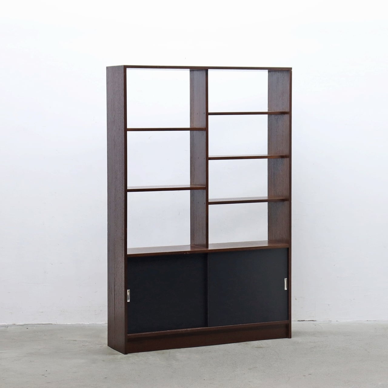 レトロ ラワン 無垢材 本棚 オープン シェルフ 飾り棚 食器棚 ラック ヴィンテージ PCT10076