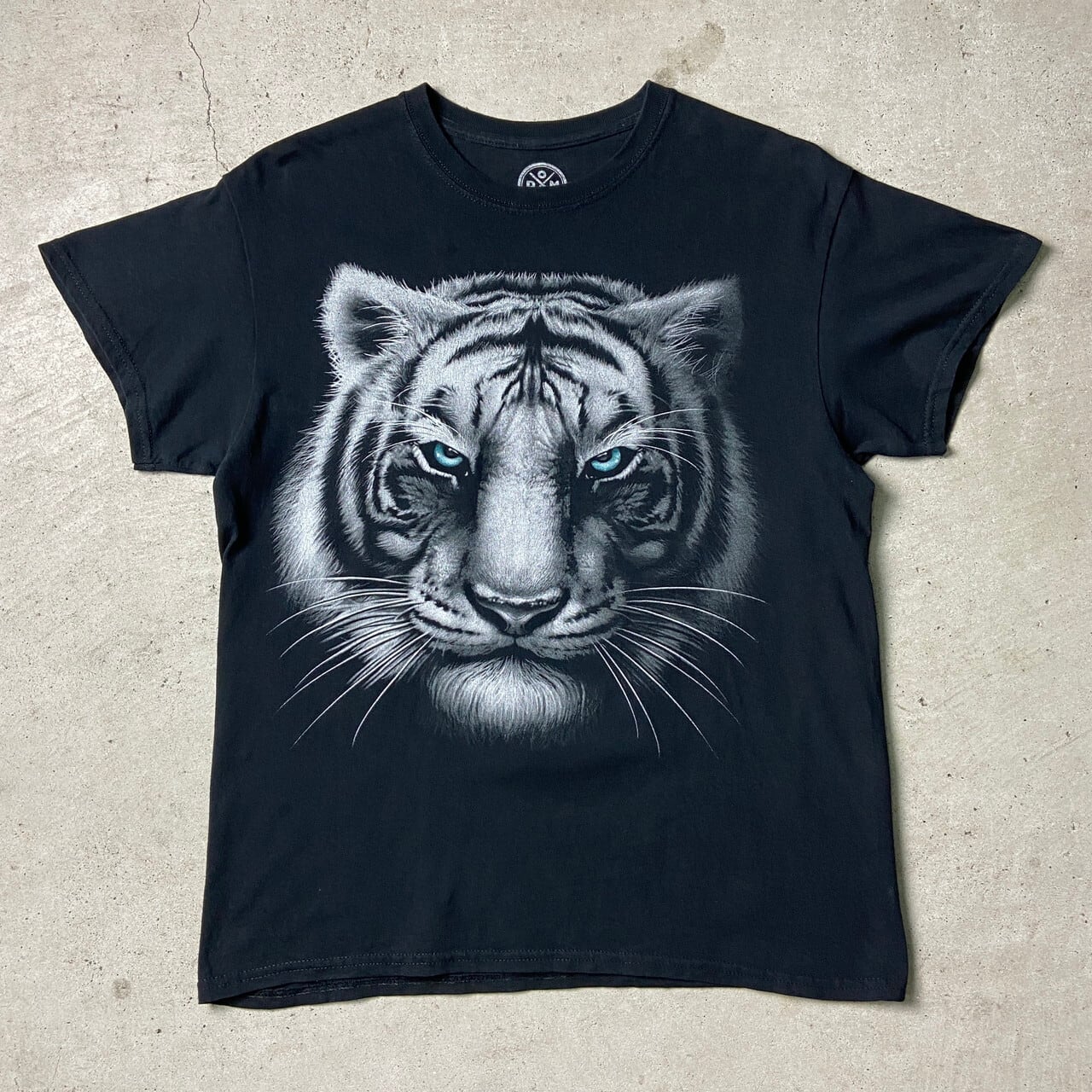 TIGER タイガー Tシャツ ワンポイント ロゴ ブラック