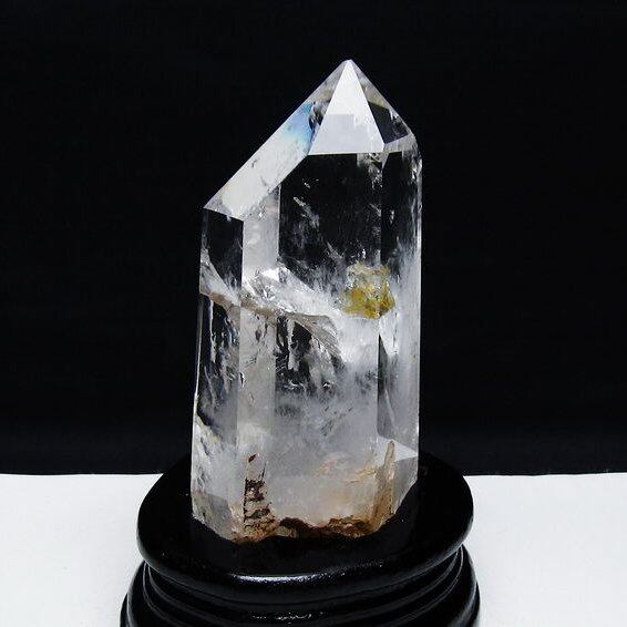 水晶 六角柱 水晶 ポイント 台座付属 一点物 152-3817