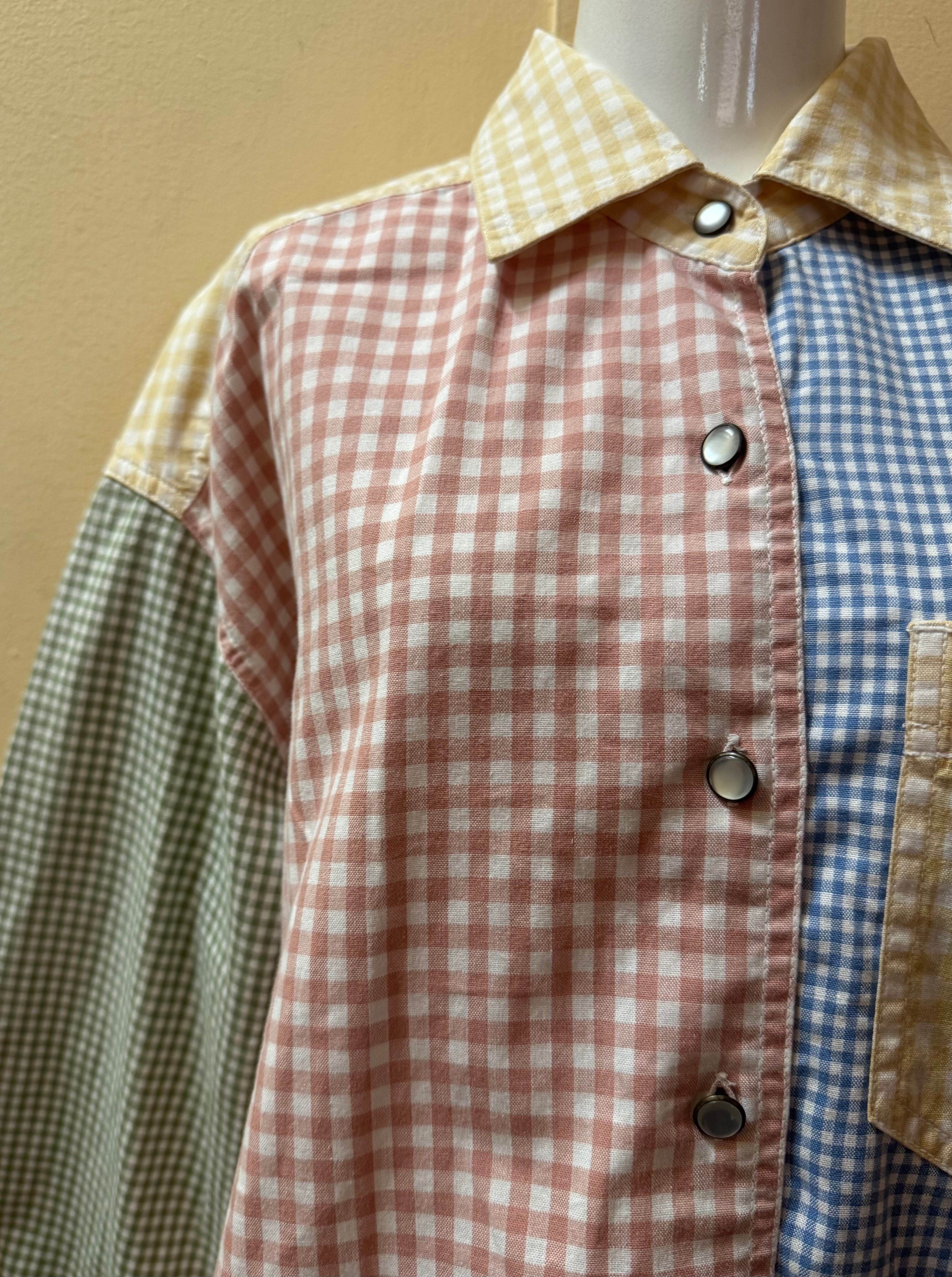 90s Gingham Check Shirt 728 | channuosaka