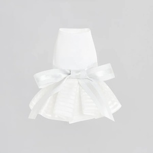 BOWKNOT DRESS WITH PLEATED HEM / OVER GLAM