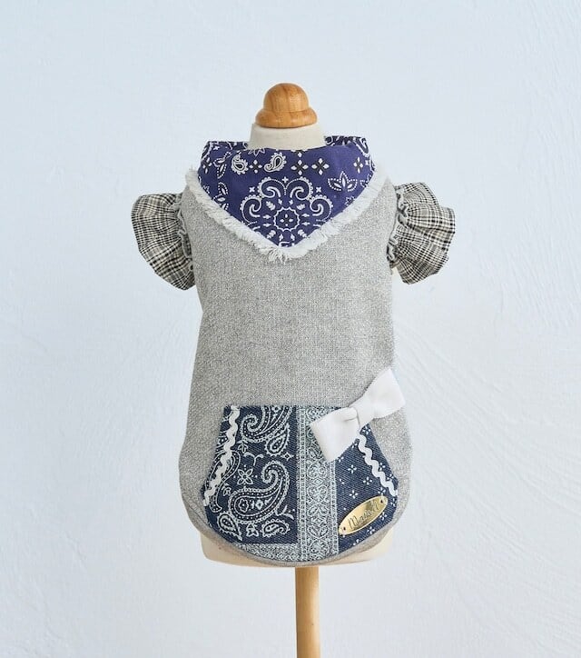 ゴッドピバ/あったかテラボアRIBONワンピース/NAVY・IVORY | dog