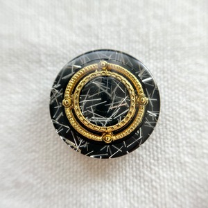 ブラック ゴールドサークル シルバーグリッター 23㎜