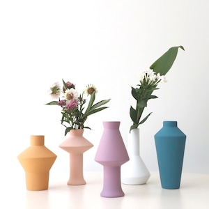 mat color ceramic vase 5types / マットカラー セラミック 花瓶 オブジェ 韓国 北欧