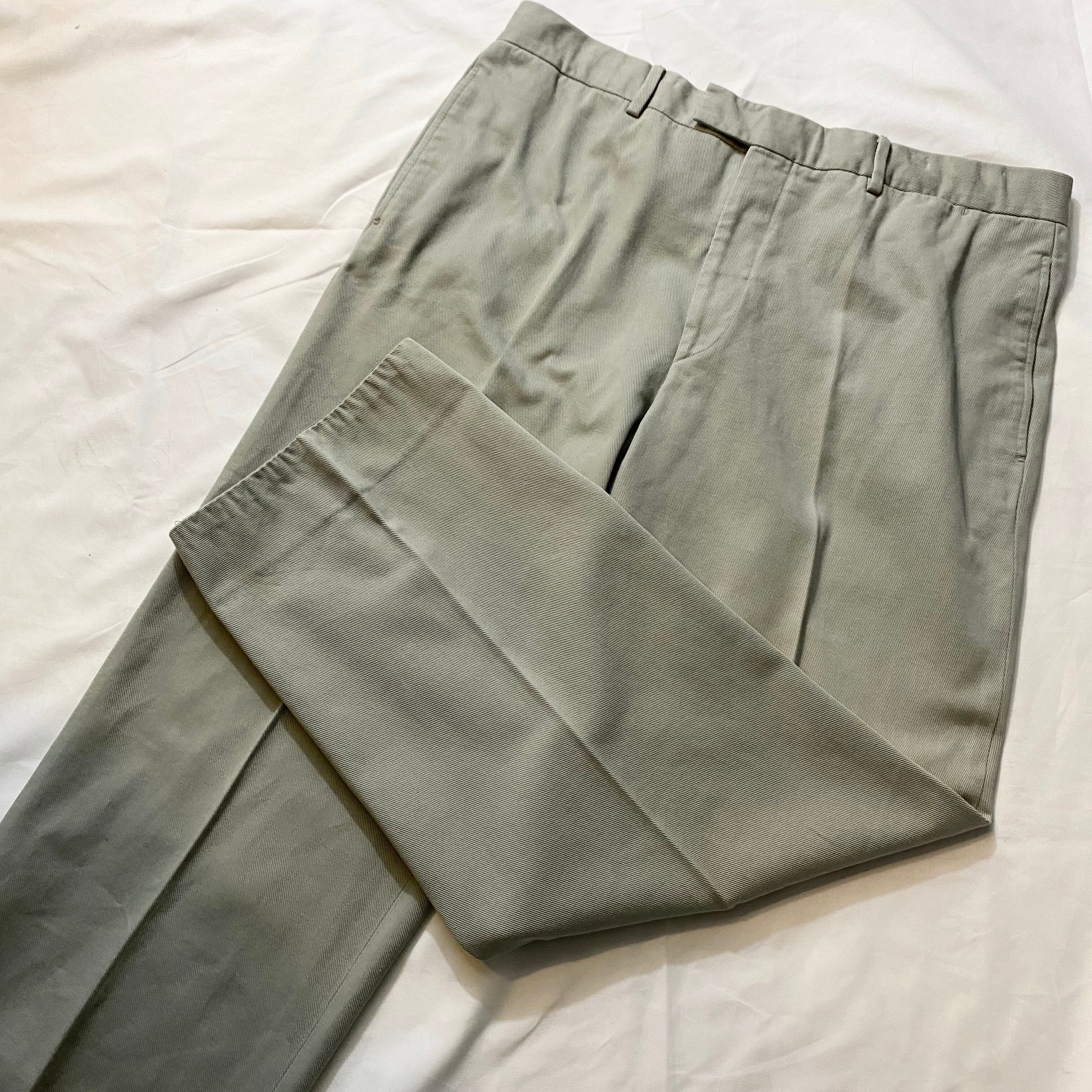 HERMES light gray cotton twill pants | NOIR ONLINE