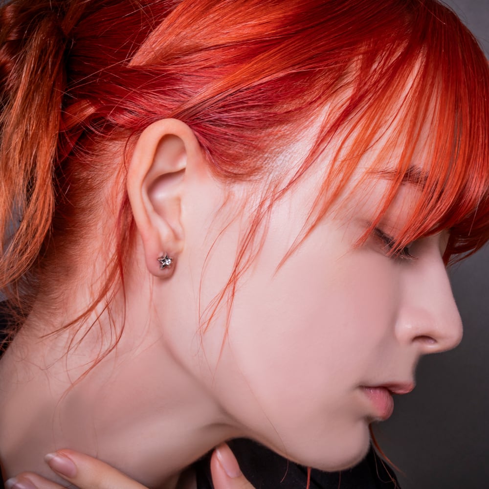 ダブルスターピアス ACE0167 Double star earrings シルバー