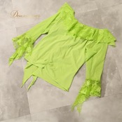 社交ダンス 衣装 Leirena レイリーナ トップス カットソー レッスンウェア グリーン系 黄緑 レース フェミニン 練習用 練習着 スタンダード 花柄 上品 気品 エレガント かわいい 大人っぽい 華やか シンプル レディース 競技ダンス ソシアルダンス ボールルームダンス 黄緑系 ライトグリーン レーストップス 花柄レース フラワー柄 刺繍風 レッスン着 ダンスウェア 練習用トップス スタンダード用 レディースダンス服 フェミニントップス 軽やか エレガントコーデ セクシー 大人可愛い 春夏