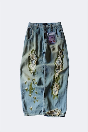 LITTLE.BEDROOM 【WARP HOLE DENIM -Moss-】