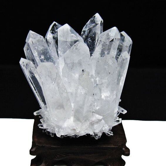 水晶 クラスター 水晶 原石 台座付属 一点物 182-8336