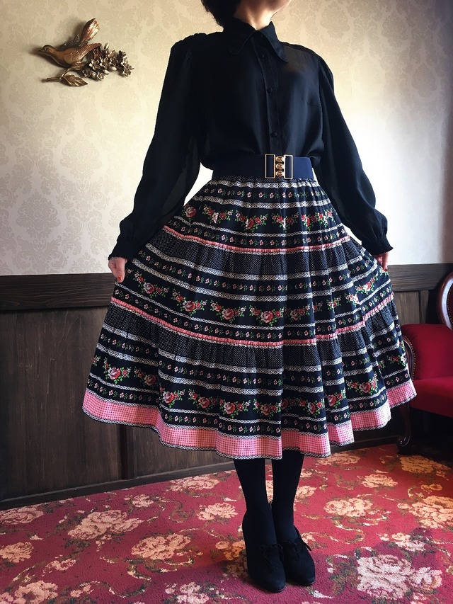 フラワーレース スカート