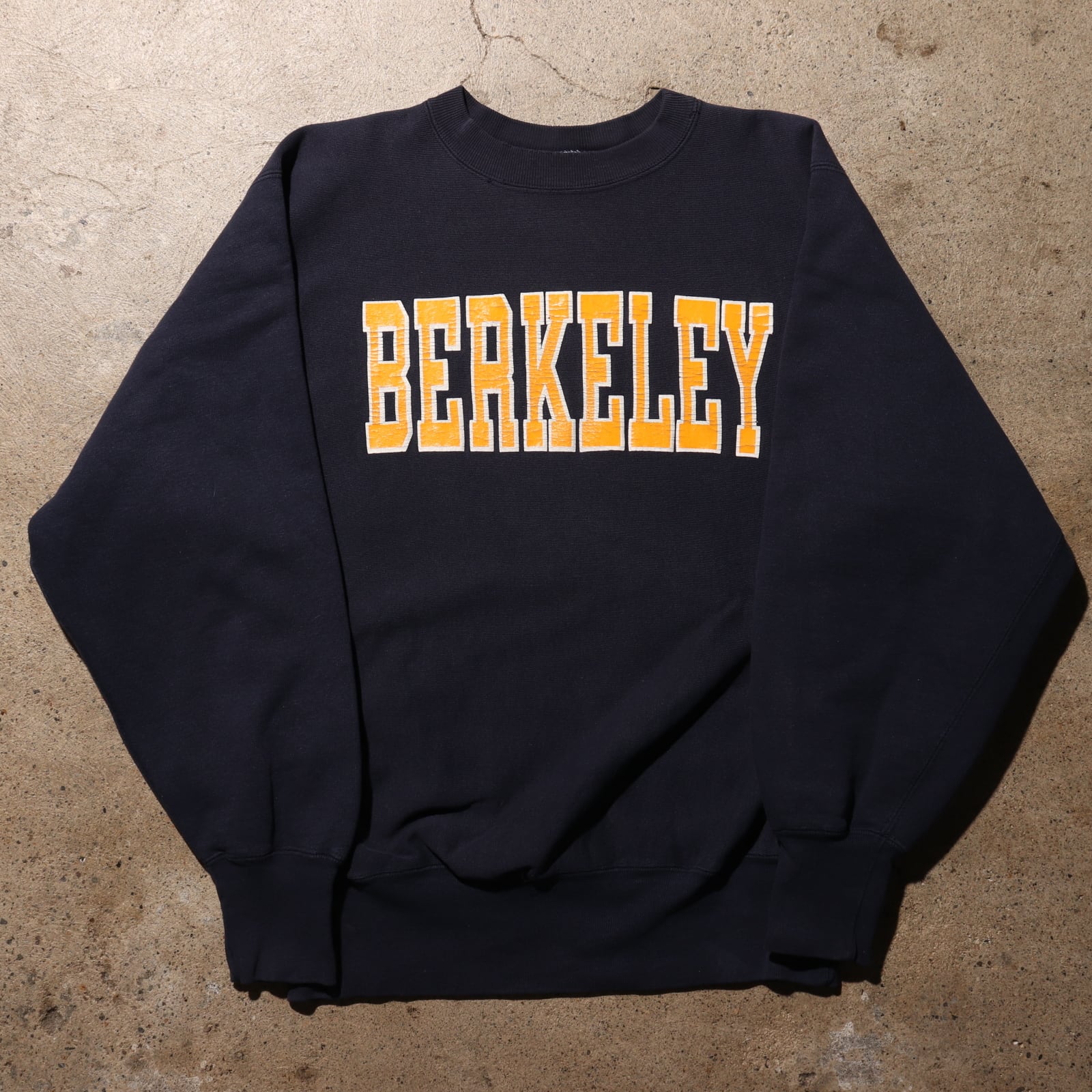 美品 L ネイビー UCバークレー 90s USA リバースウィーブ チャンピオン 