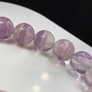 b213 レアカラータイプ✩ライトパープルフローライトブレスレット