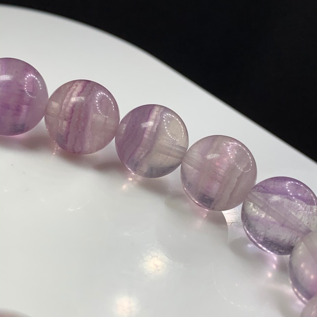b213 レアカラータイプ✩ライトパープルフローライトブレスレット