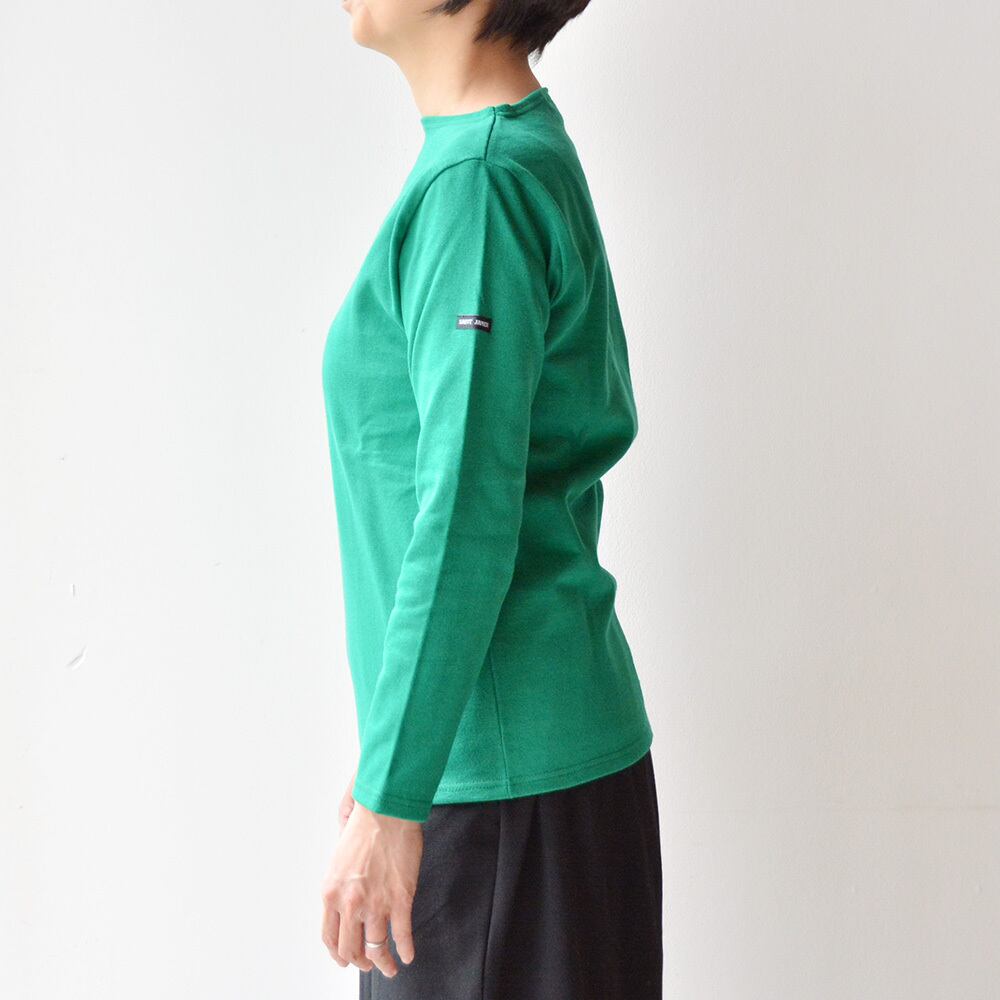 セントジェームス SAINT JAMES 無地ボートネックシャツ(OUESSANT)GREEN【レターパックプラス可】