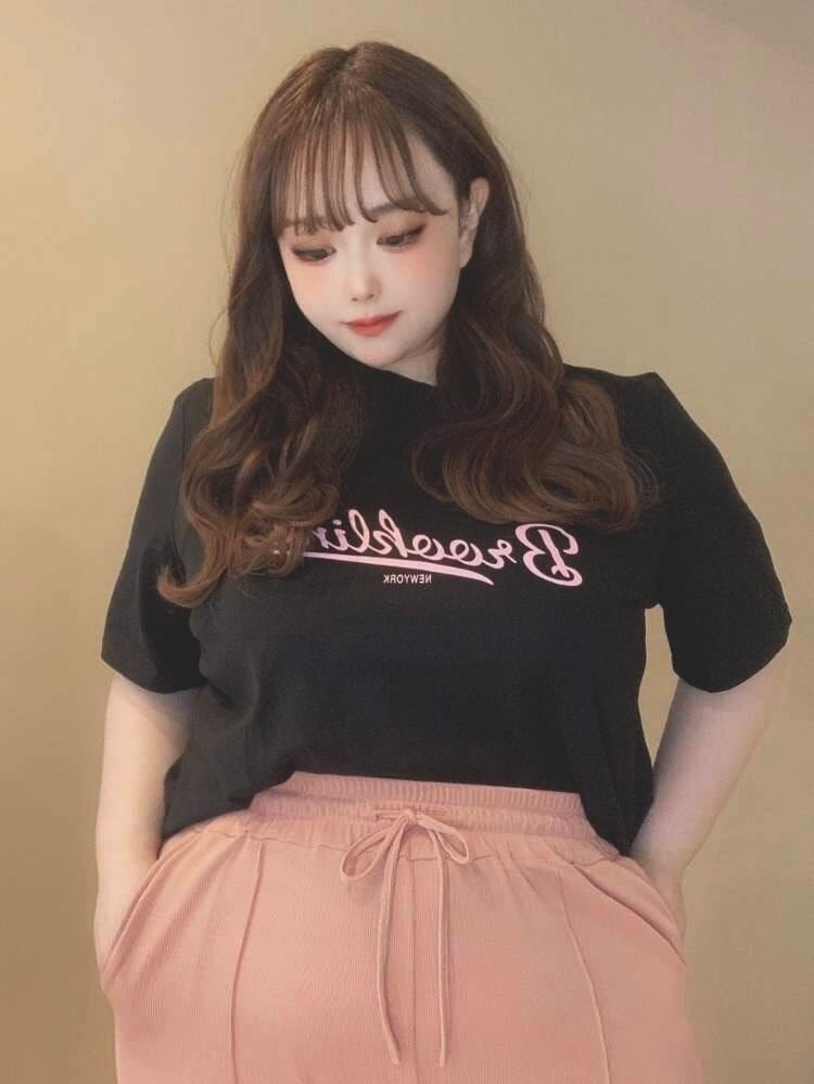 シンプル英字プリントtシャツ カジュアルコーデ 定番 スポーティ ストリート 大きいサイズ 韓国 Ch4043 可愛い大きいサイズ韓国 レディースファッション通販 Chulachula チュラチュラ
