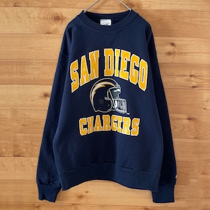 【BIKE】90s USA製 NFL San Diego Chargers アーチロゴ プリント スウェット トレーナー アメフト M オールド ヴィンテージ  US古着