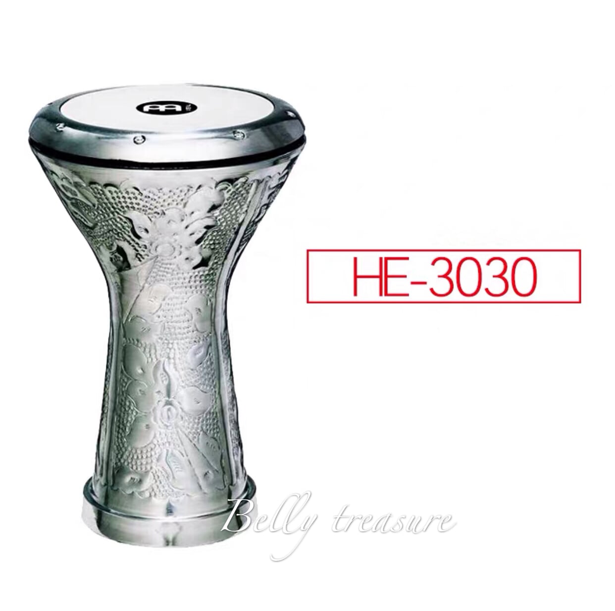 ダルブッカ 37cm 金属製 ベリーダンス 太鼓 プラスチックヘッド 青