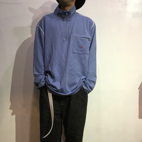 『送料無料』Nautica ハーフジップハイネックカットソー XL 胸ポケット