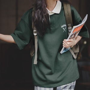 Dark Green Short Sleeve Polo Shirt / ダークグリーン ショートスリーブ ポロシャツ