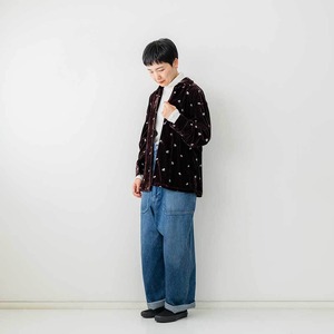 FIL DE FER　ベロア刺繍 羽織シャツ　