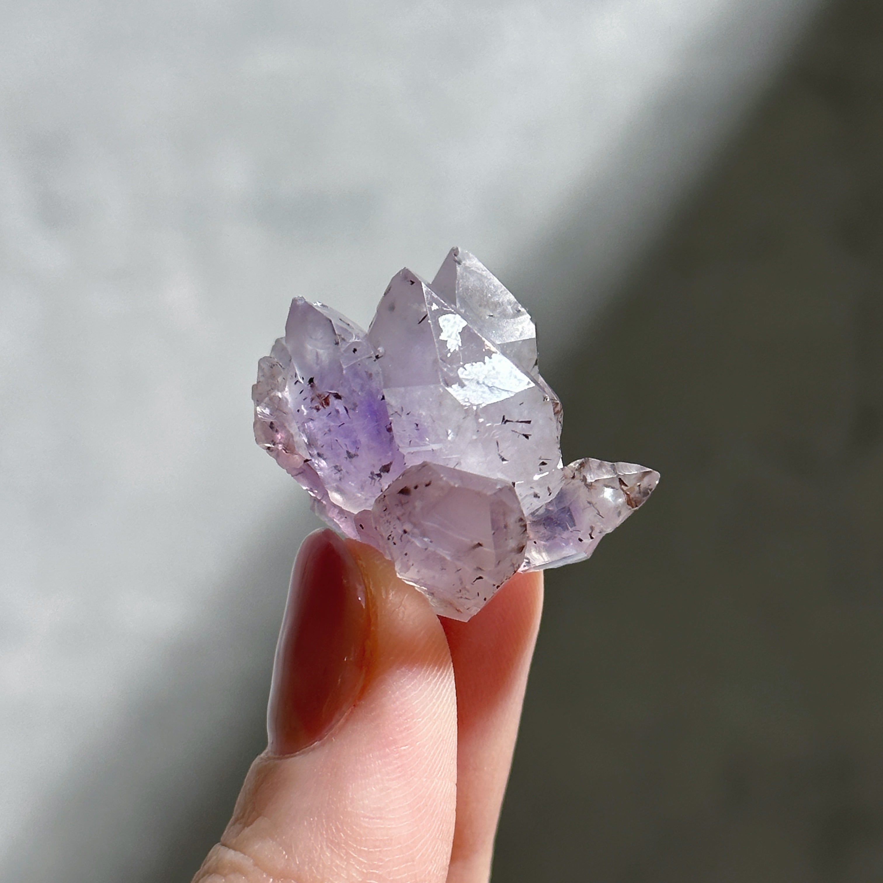 アメリカ産ヘマタイトインアメジスト 原石03◇ Amethyst ◇天然石