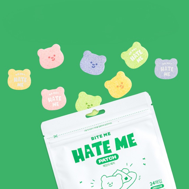 【BITE ME】 ヘイトミーパッチ（8シール×3枚＝24シール入り） 犬 虫よけ シール アロマパッチ お散歩 シトロネラ 虫除け 快適 貼るだけ 簡単 ハーネス お出かけ クマ かわいい おしゃれ ペット用品 犬用
