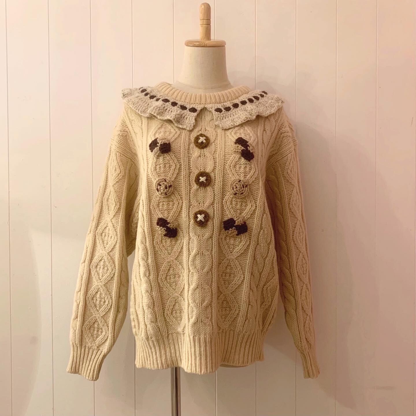 remake : oatmeal cookie aran sweater