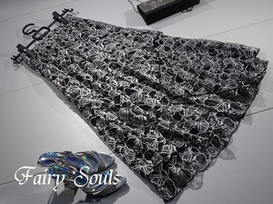 ★フリー（9～11号位）☆ダンスに最適！フレア－ロング丈のスカ－ト (SKN9258) 