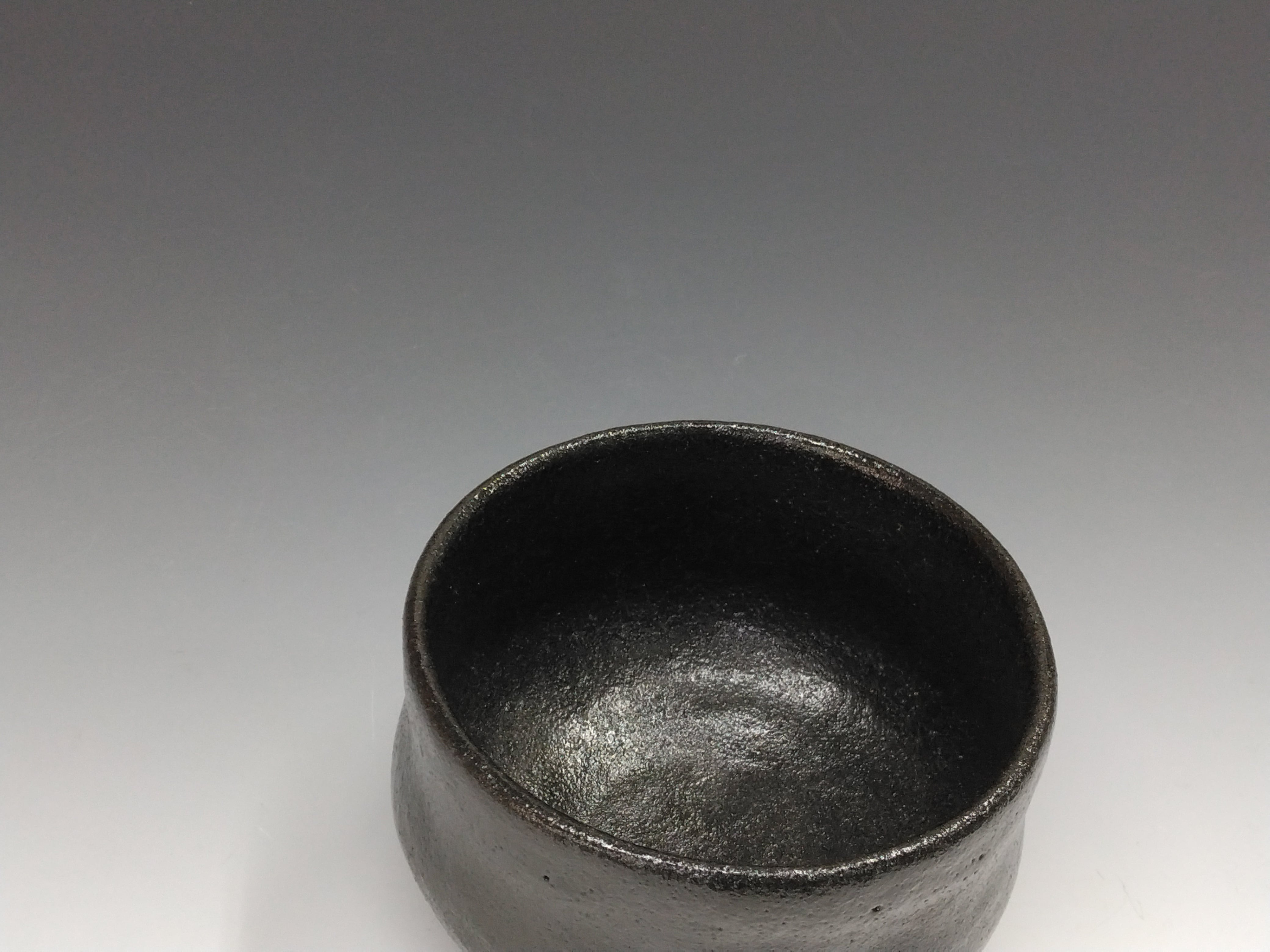 現代工芸作家 大樋楽太郎｜Ohi Rakutaro ( 石川, 昭和期) 黒楽 茶碗 欅