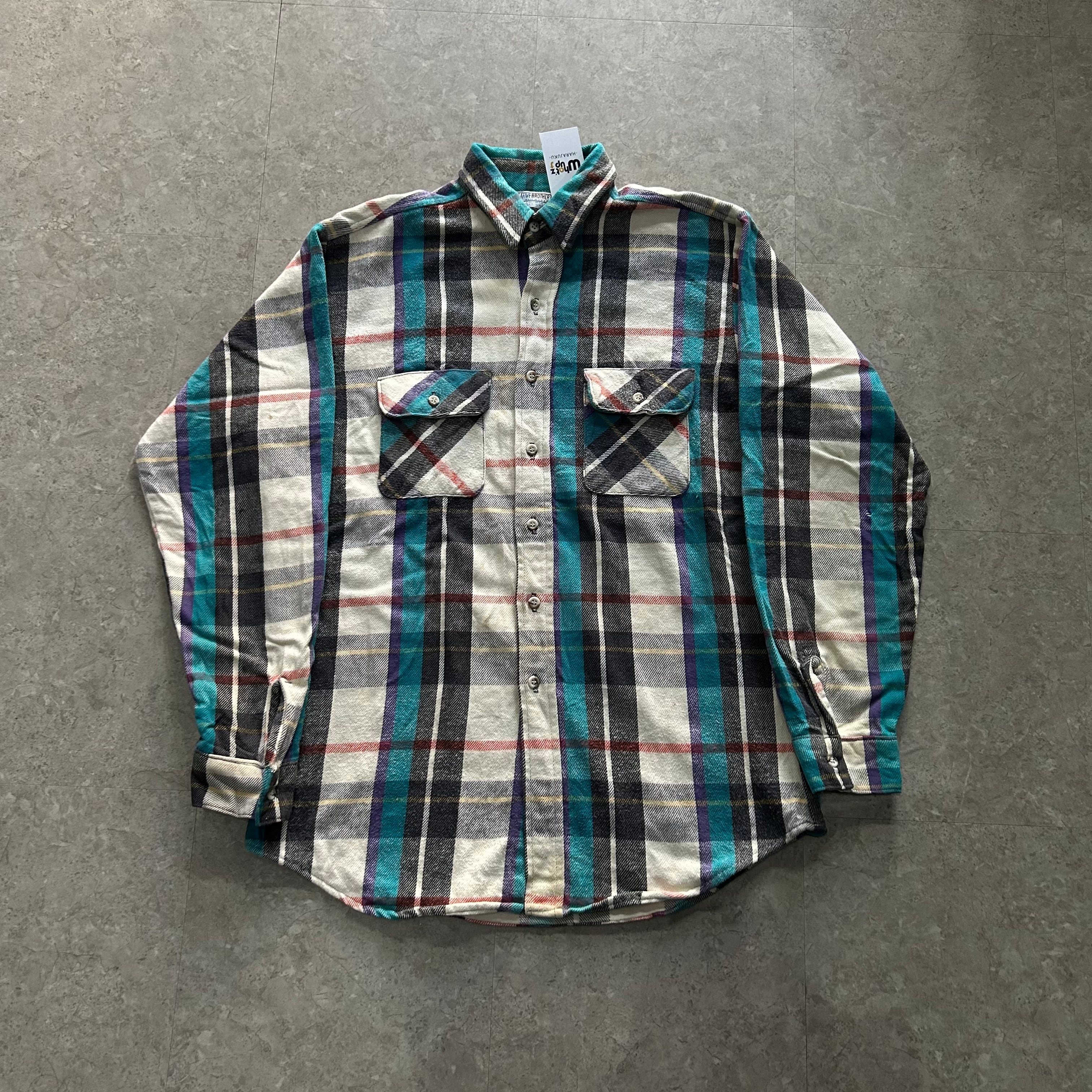 80s FIVE BROTHER L/S flannel shirt【仙台店】