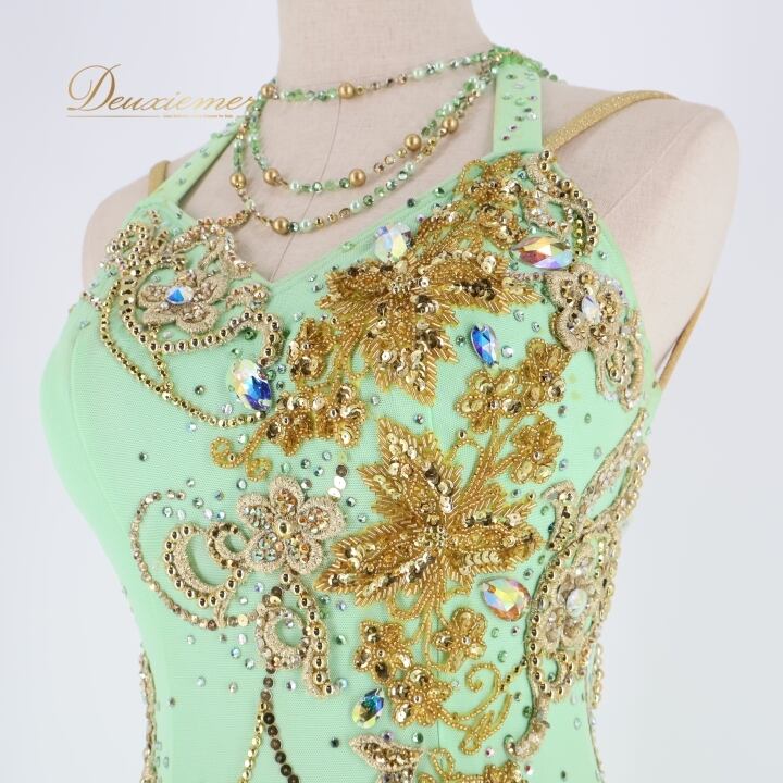 【チャコット】 ゴールド×緑 ドレス チャコット】 ゴールド×緑 ドレス チャコット】 ゴールド×緑 ドレス