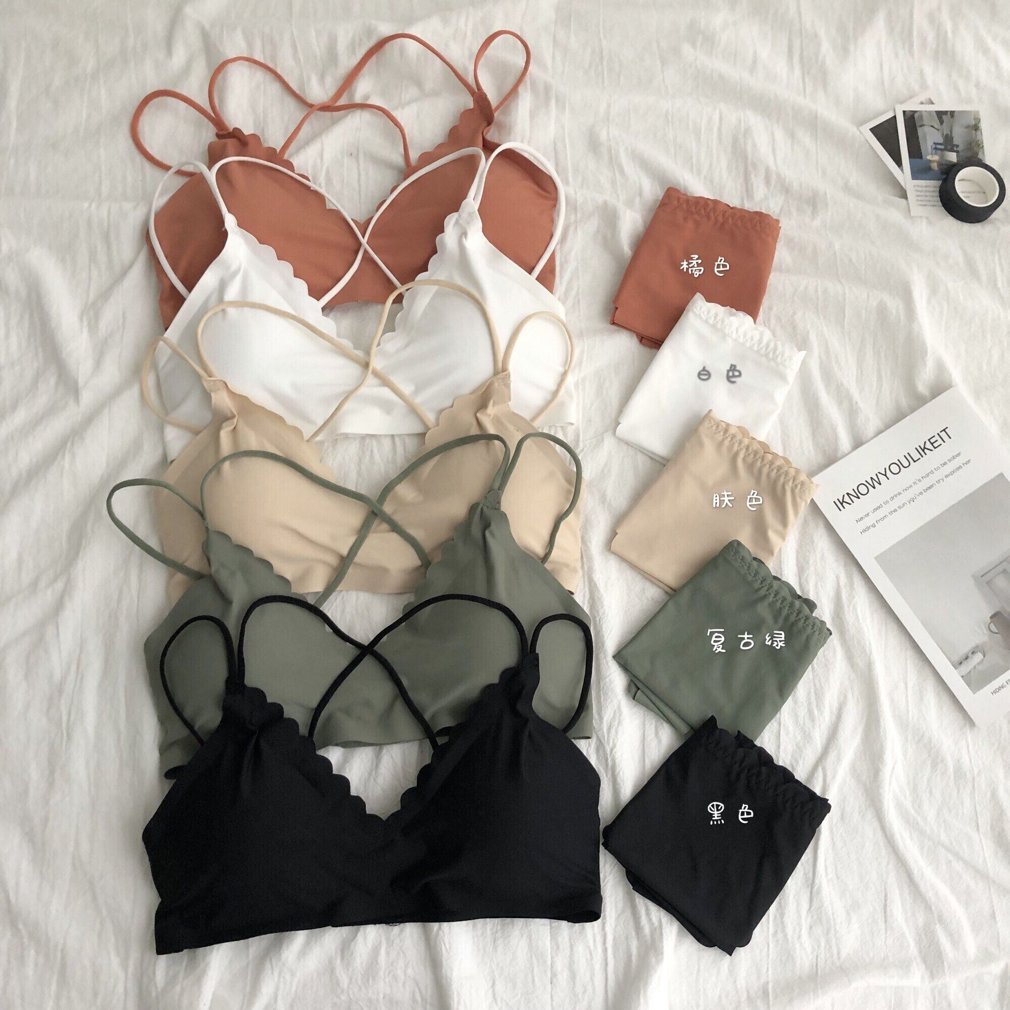 女の子のレースのブラジャーのツーピースの女性の春の新しいソリッドカラーのカジュアルな下着の下着の痩身薄い下着 1号婦人9448993161