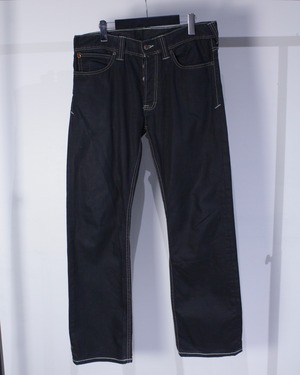 【Caka BLACK】"EVISU" × "PUMA" Coating Loose Denim Pants
