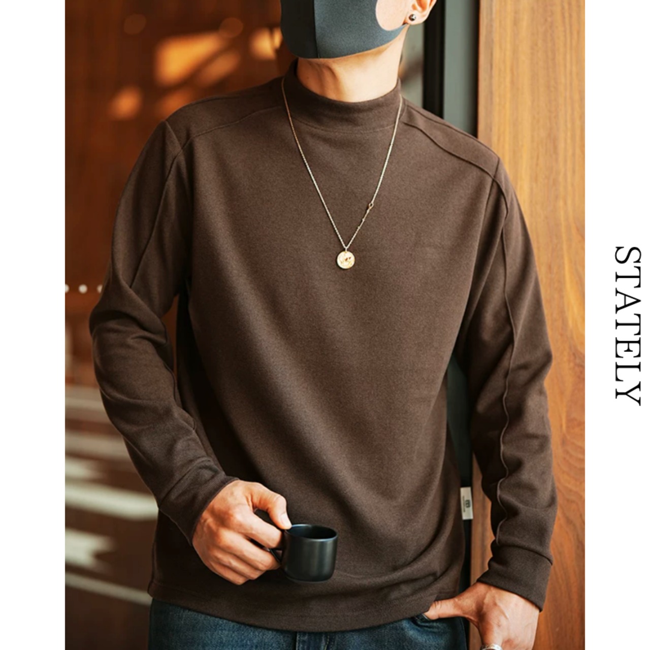 Urban Mockneck ストレッチトップス/5color_T77・画像9