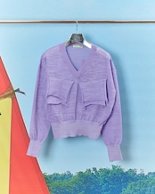 kotoha yokozawa - TD V-NECK SHEER KNIT :Akebi|シアー/Vネック/デコレーション