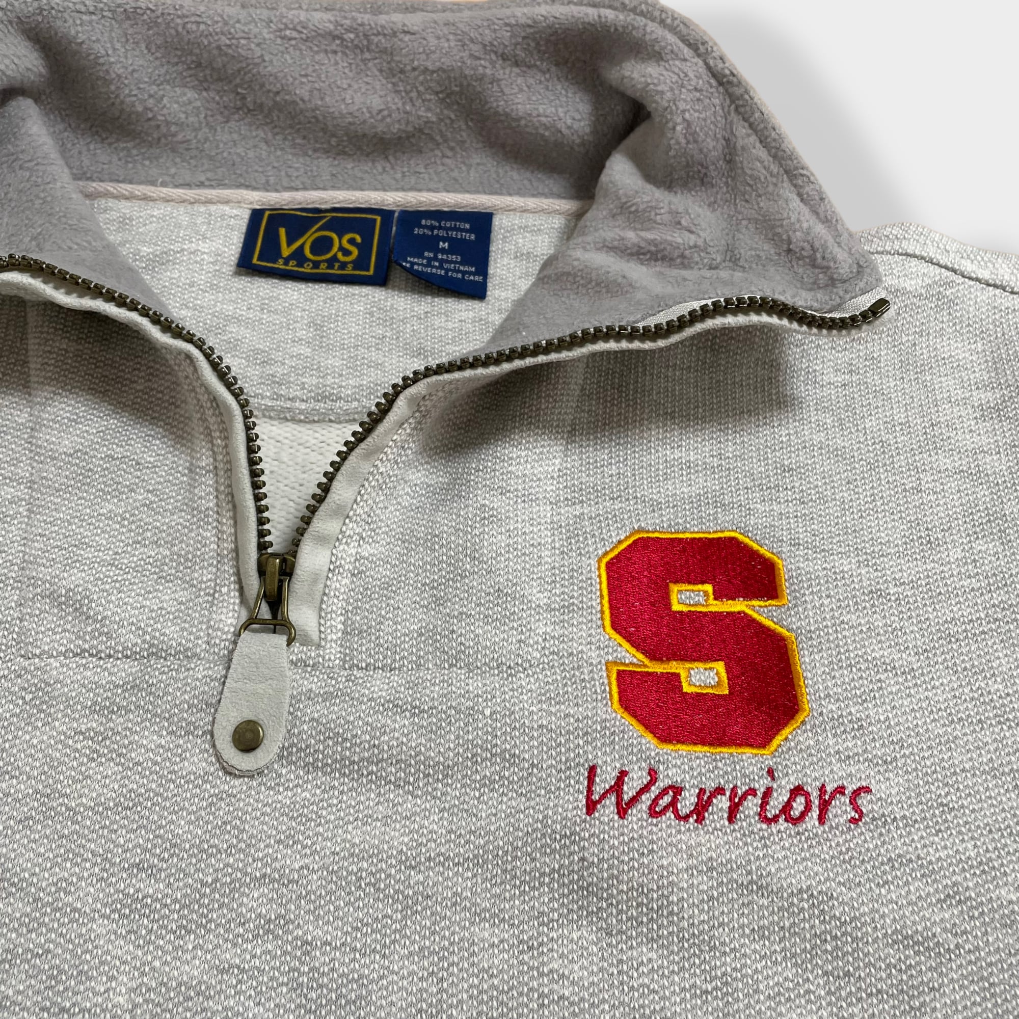 VOS SPORTS】WARRIORS ハーフジップ スウェット プルオーバー ワン