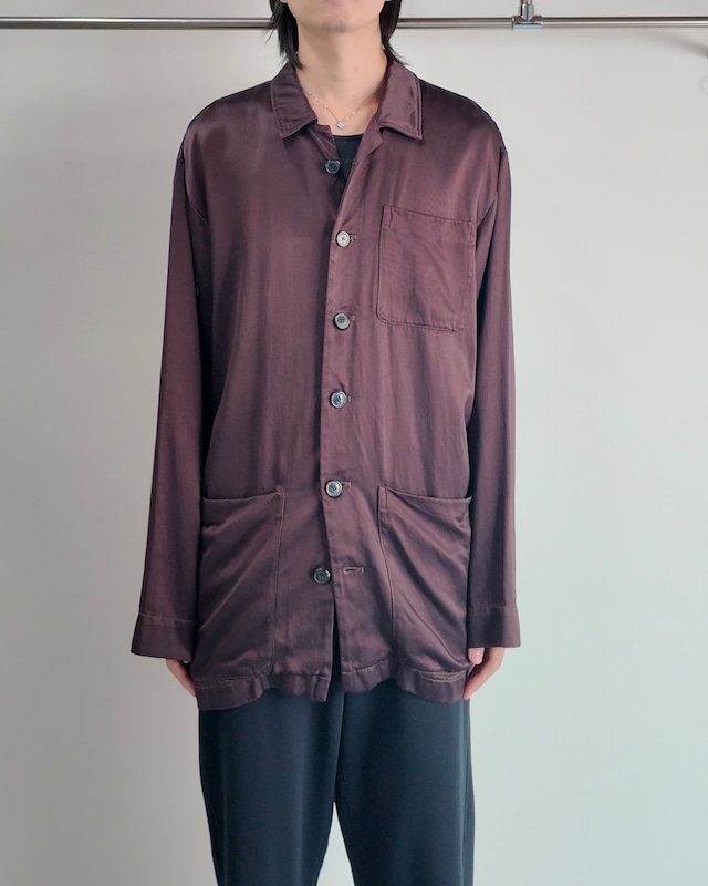 【DRIES VAN NOTEN】over silhouette satin jacket