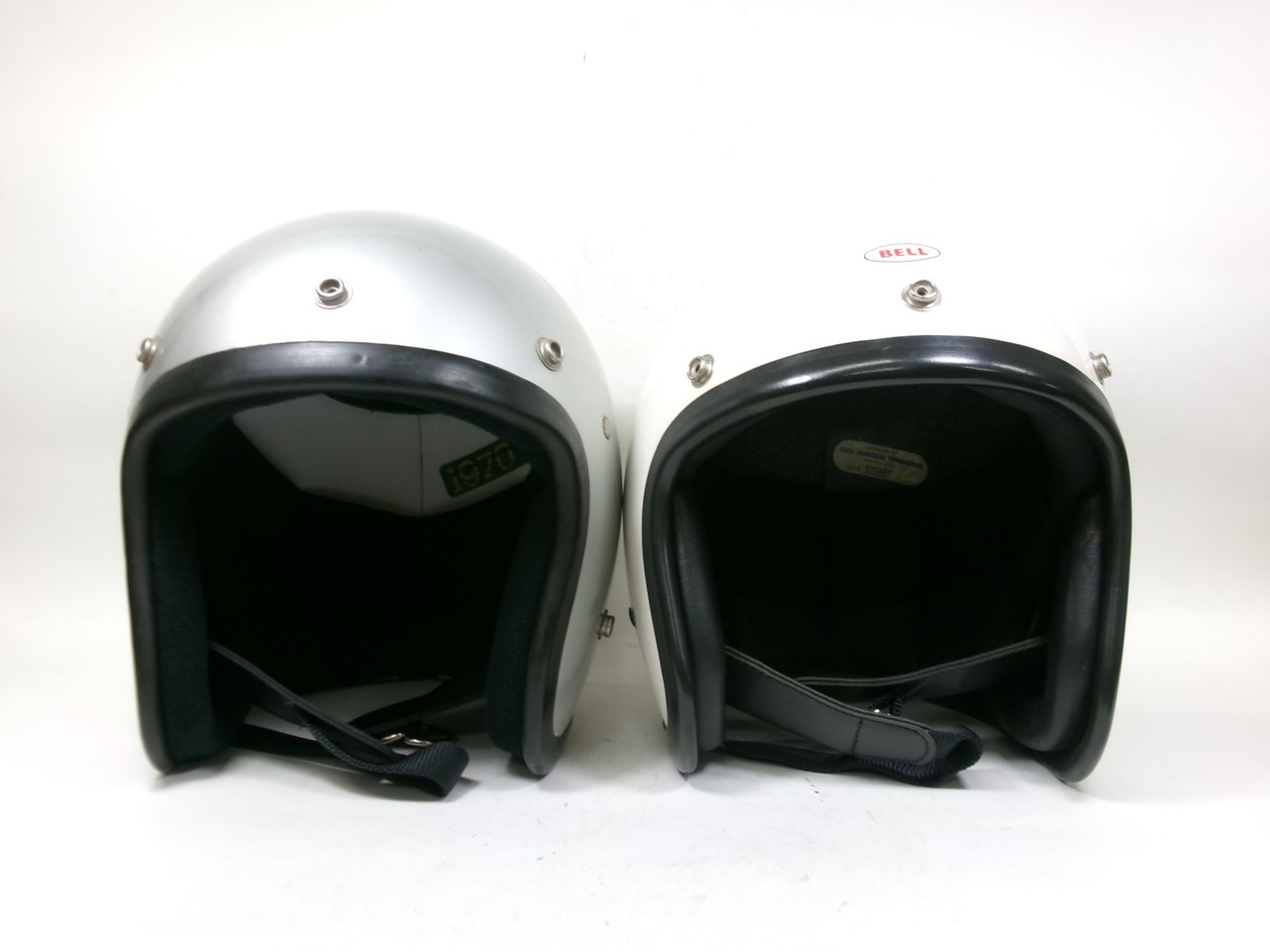 Sシェル! 70s BUCO BLUELINE GT シルバー ジェットヘルメット 目深加工 