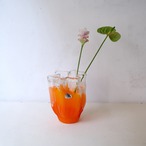 オレンジのひらひら花瓶