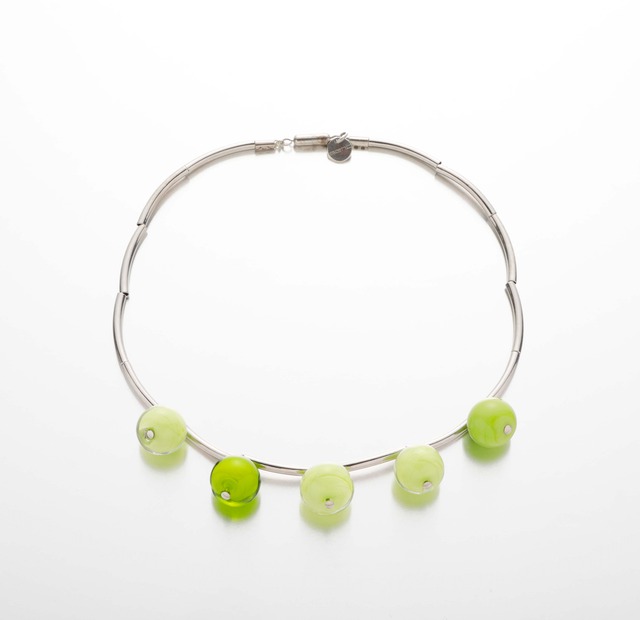 【Alessia (アレッシア)】 チョーカーネックレス (グリーン)