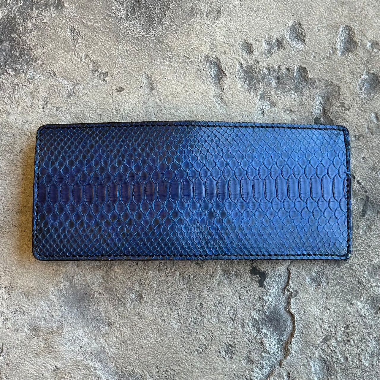 【限定商品】ビルフォールド サンタフェ マットパイソン(藍染)