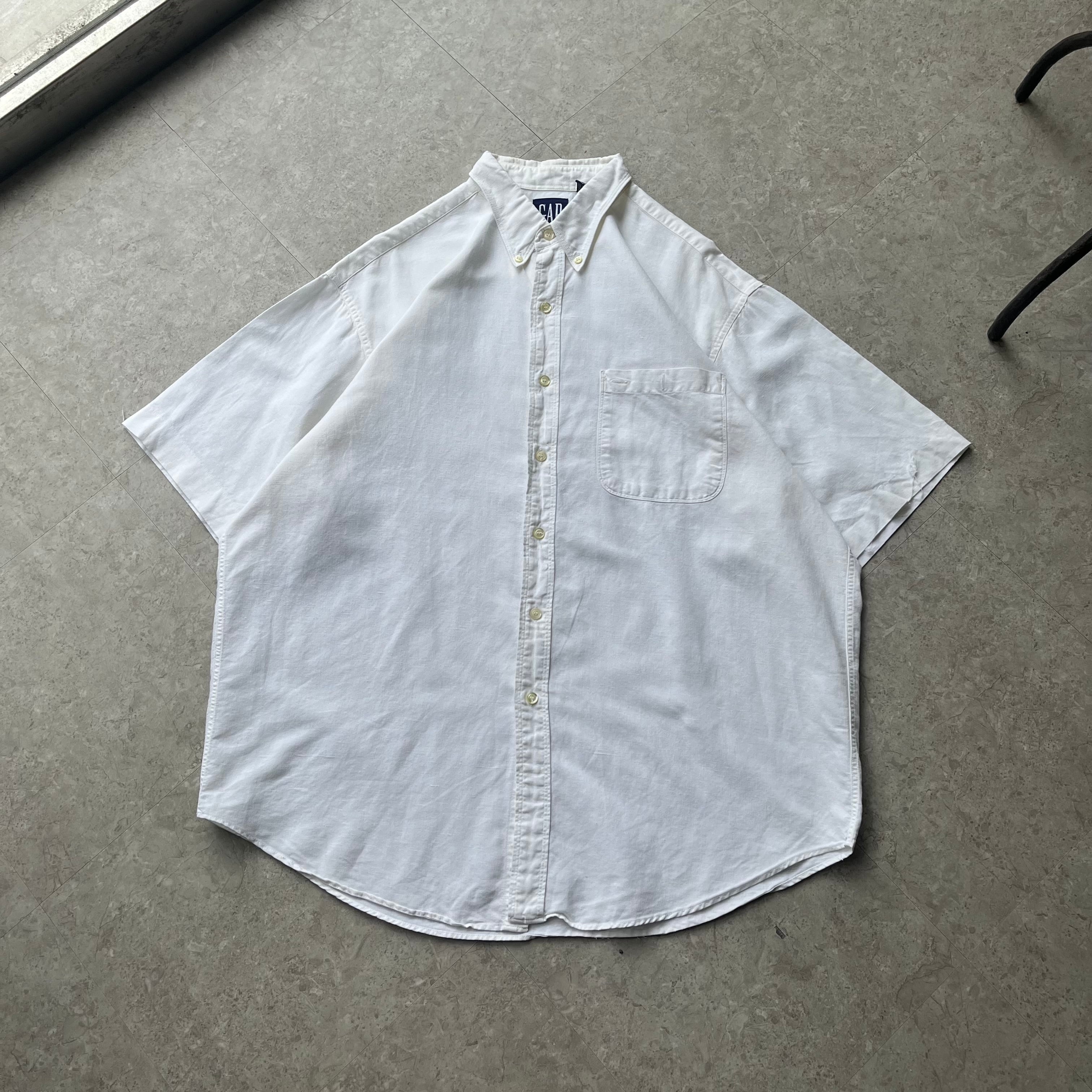 90s GAP cotton-linen S/S shirt【仙台店】