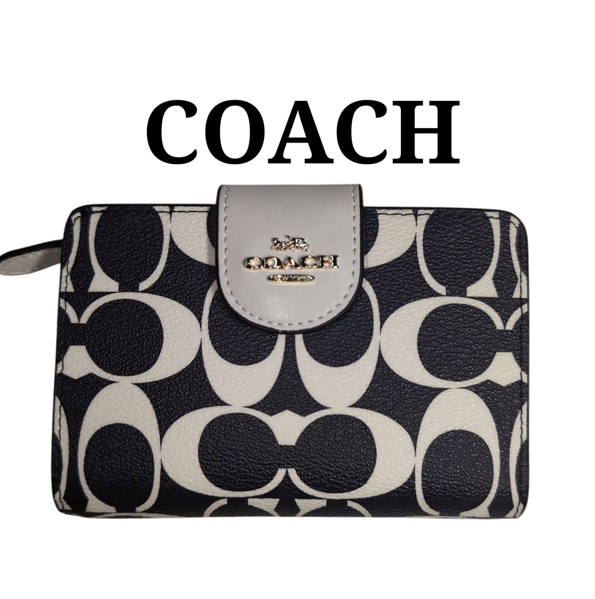 COACHコーチ 二つ折り財布 ミディアム コーナー ジップ ウォレット