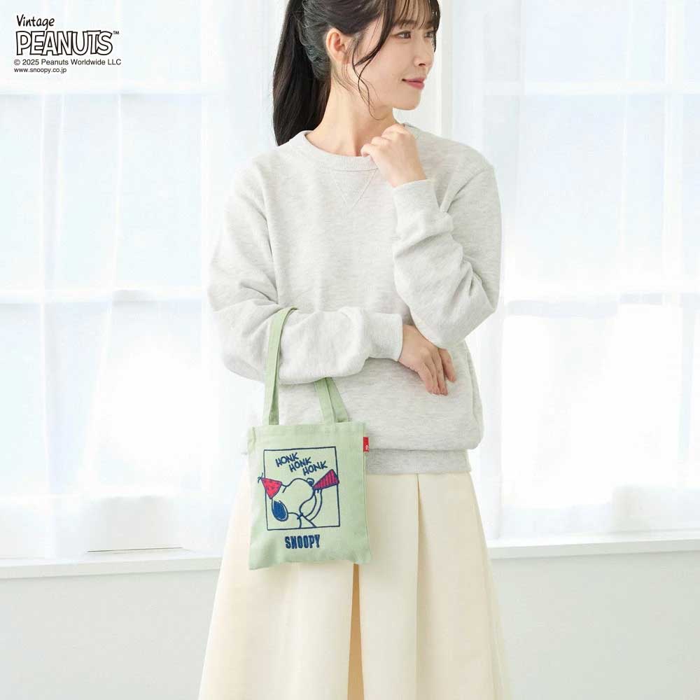 ピーナッツページ 2025新作 スヌーピーバッグ ミニトート ROOTOTE Vintage PEANUTS