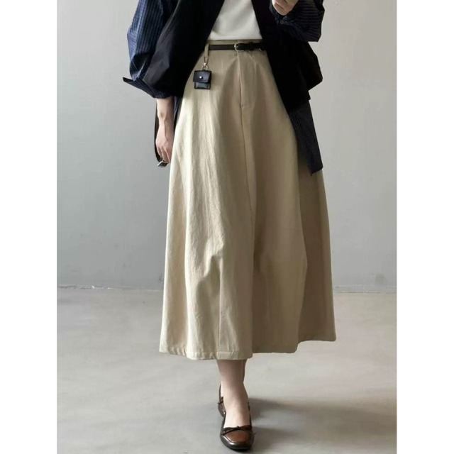 バックスリット　マキシ丈フレアパンツ　2col　N00209