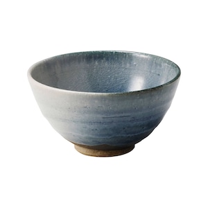 信楽焼 へちもん 飯碗 茶碗  約12cm 藍吹き MR-3-3499