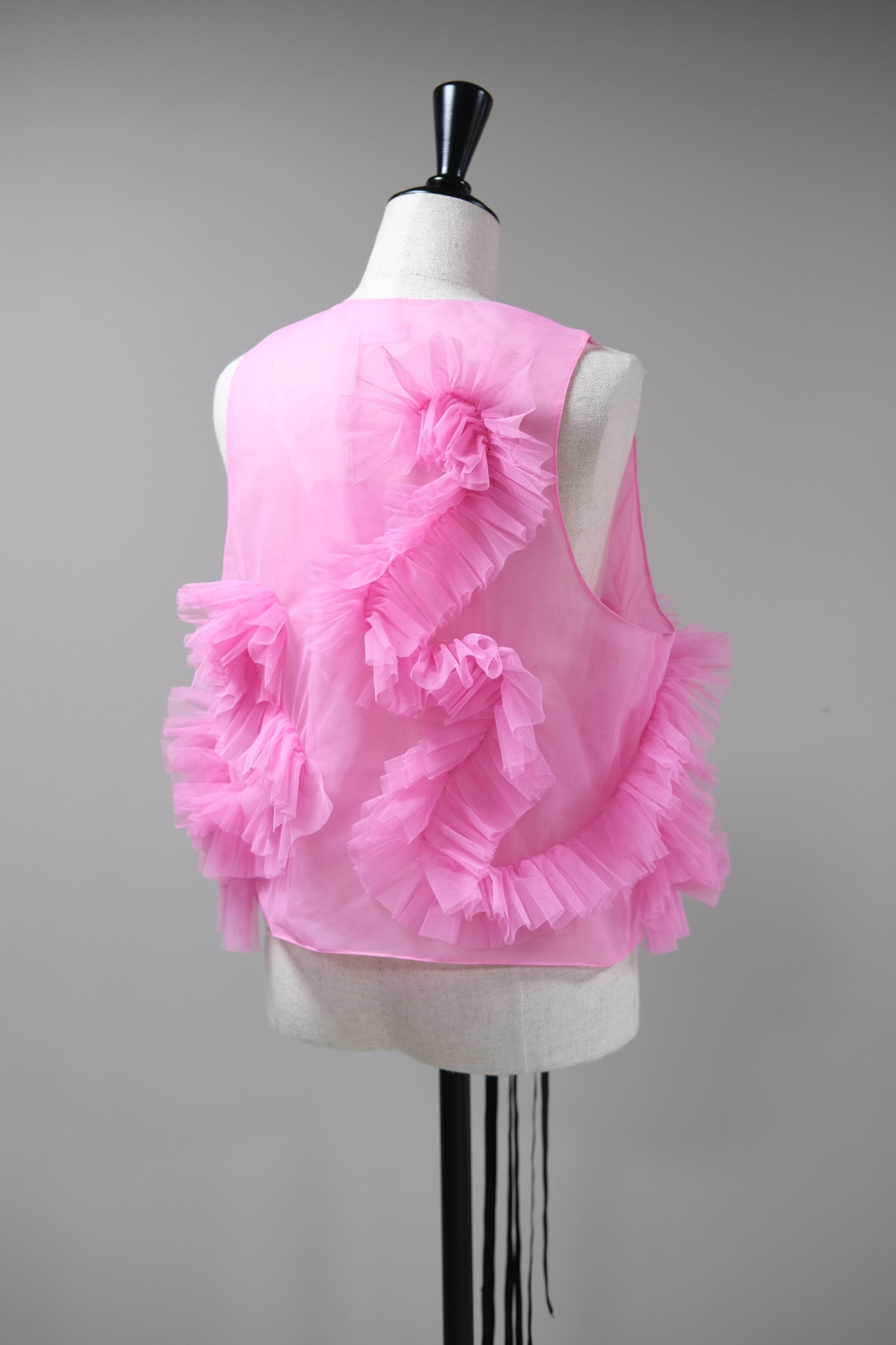VIVIANO ヴィヴィアーノ Ruffle Tulle Bustier ピンク VIVIANO】Ruffle Tulle Vest - pink - | loop
