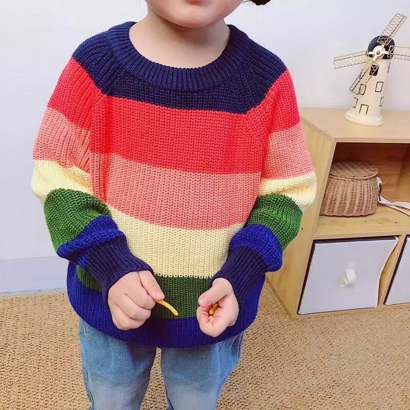 早い者勝ちセール！unif レインボーニット セーター UNIF CRAYOLA SWEATER レインボーボーダーニット (UNIF Clothing